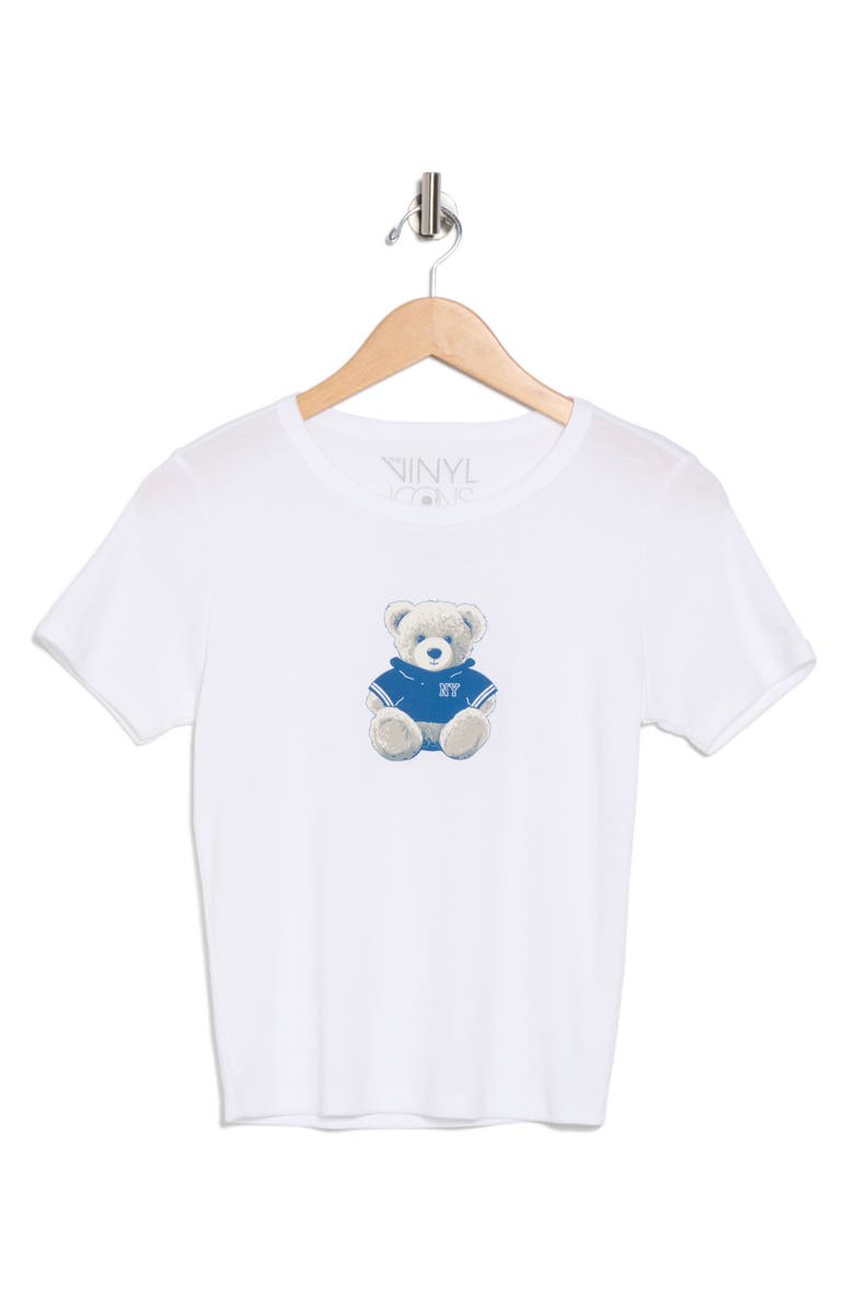 Vinyl Icons Small NY Teddy Baer Graphic Baby T-Shirt, Alternate, color, White