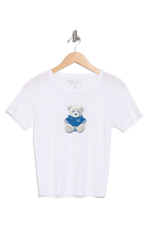 Vinyl Icons Small Ny Teddy Baer Graphic Baby T-shirt In White