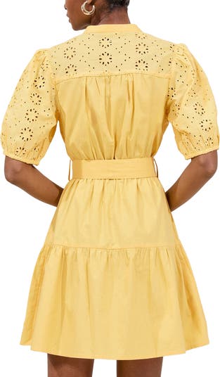 Broderie Belted Minidress