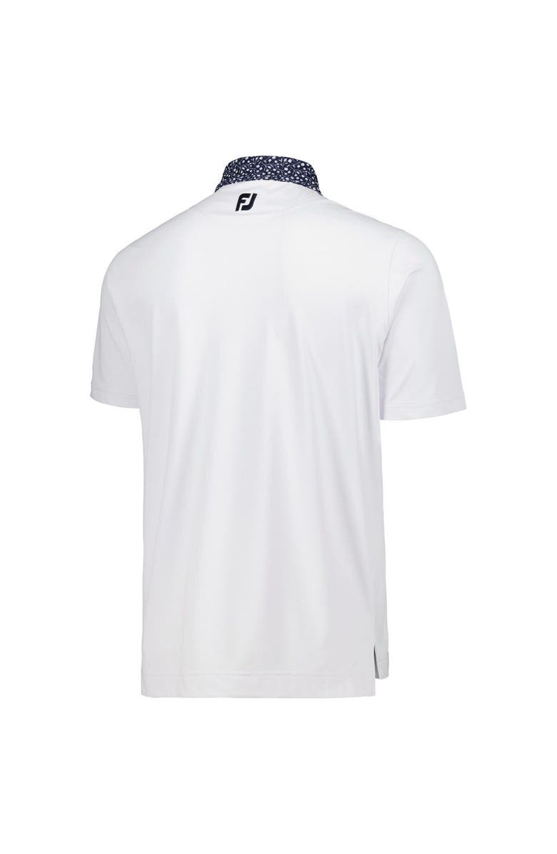 FOOTJOY Men's FootJoy White THE PLAYERS Tulip Trim Stretch Pique Lisle Collar Polo, Alternate, color, 