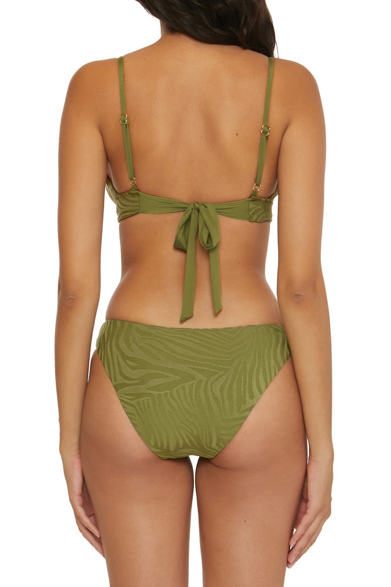 Congo Ballet Jacquard Bikini Top, Alternate, color, AGAVE