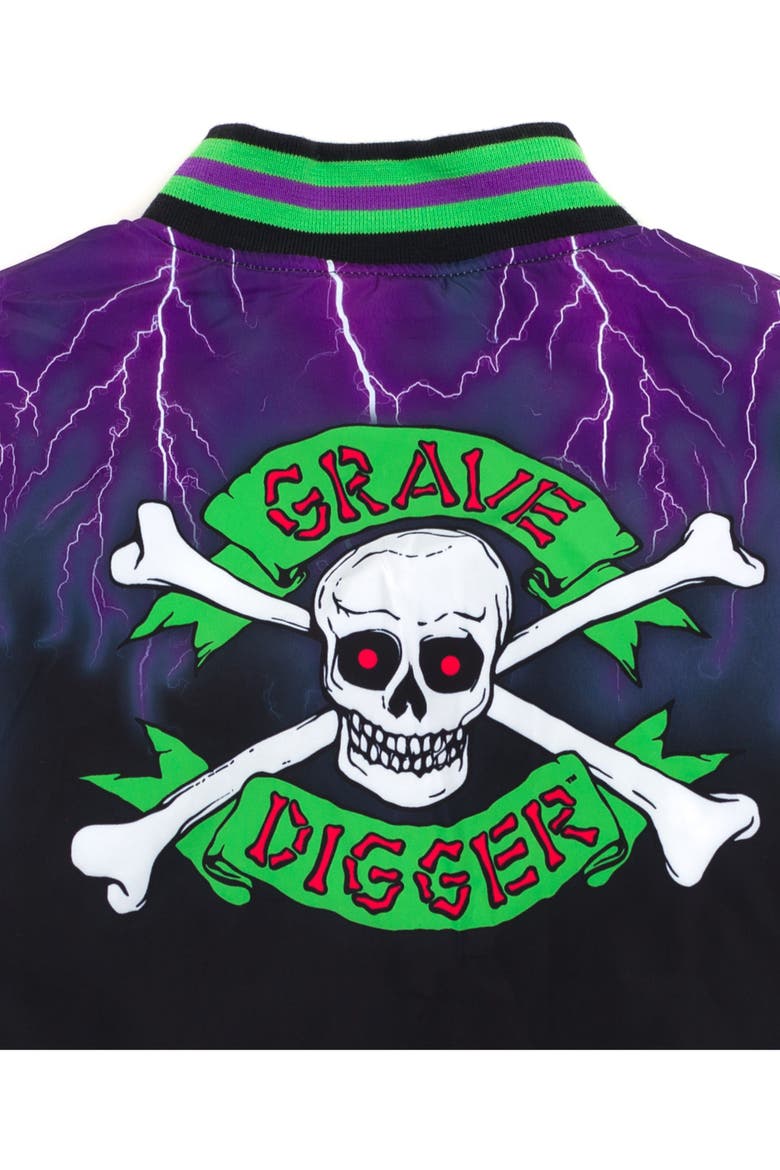 Zip-Up Bomber Jacket, Alternate, color, Grave Digger Green