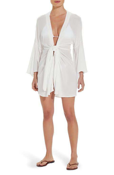 Perola Knot Front Cover-Up Minidress