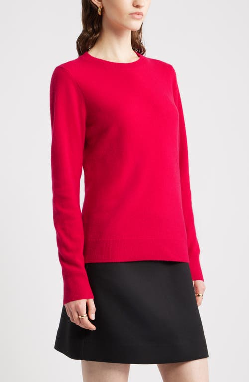 Nordstrom Cashmere Crewneck Sweater In Red