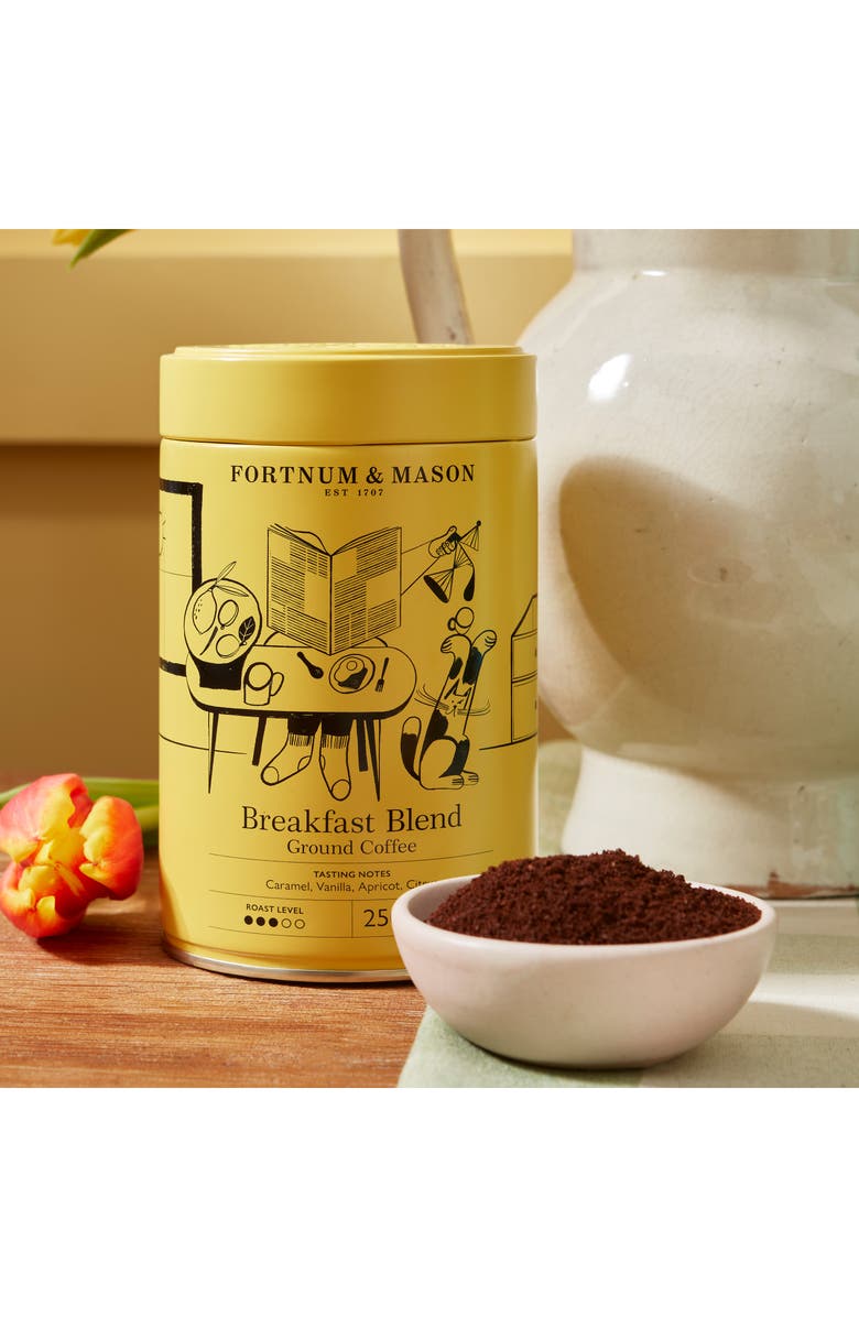 Fortnum & Mason Breakfast Blend Ground Coffee Tin, Alternate, color, Pastel Orange