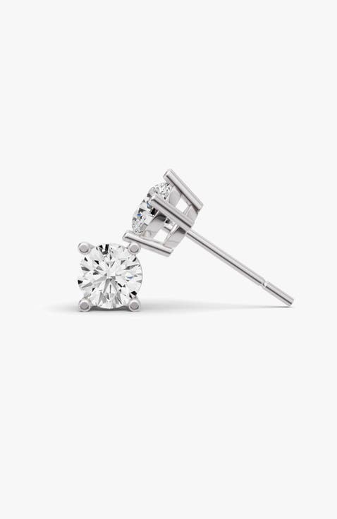14K Gold 0.75 ct Round Studs Earrings