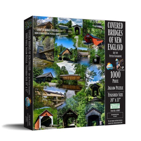 Covered Bridges of New England 1000 piece Jigsaw Puzzle for Adults