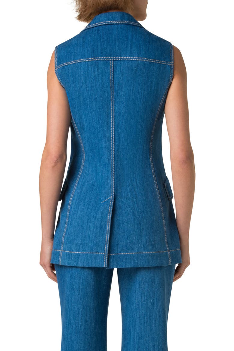 Stretch Denim Vest, Alternate, color, SKY