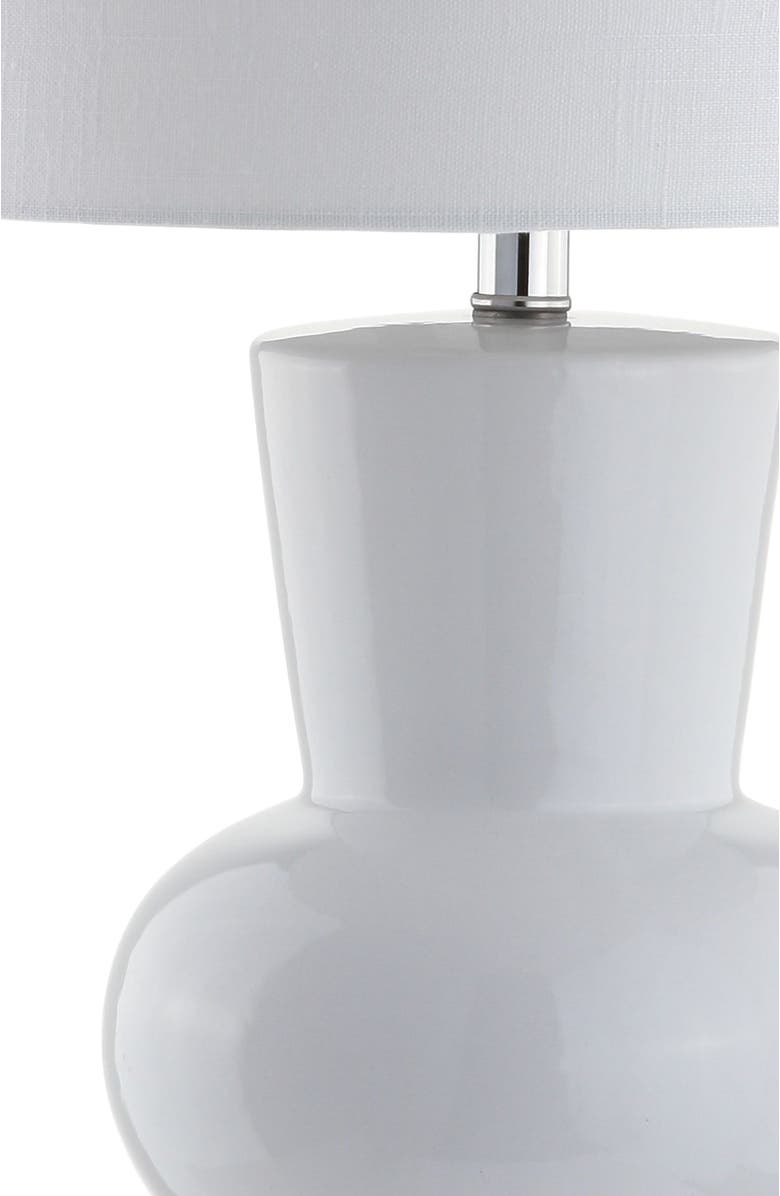 JONATHAN Y Julia 28.5" Ceramic LED Table Lamp, Alternate, color, White