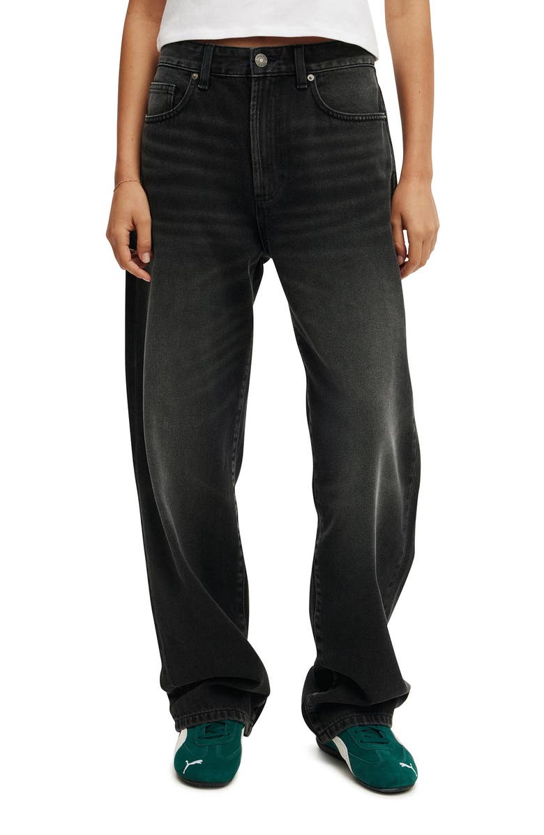 Cotton On Women's 91 Straight Jean, Main, color, Onyx Black