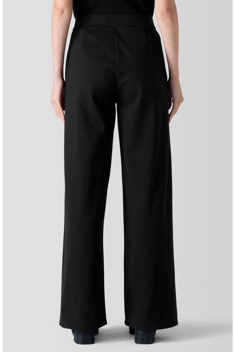 Flex Pintuck Double Knit Ponte Wide Leg Pants, Alternate, color, BLACK