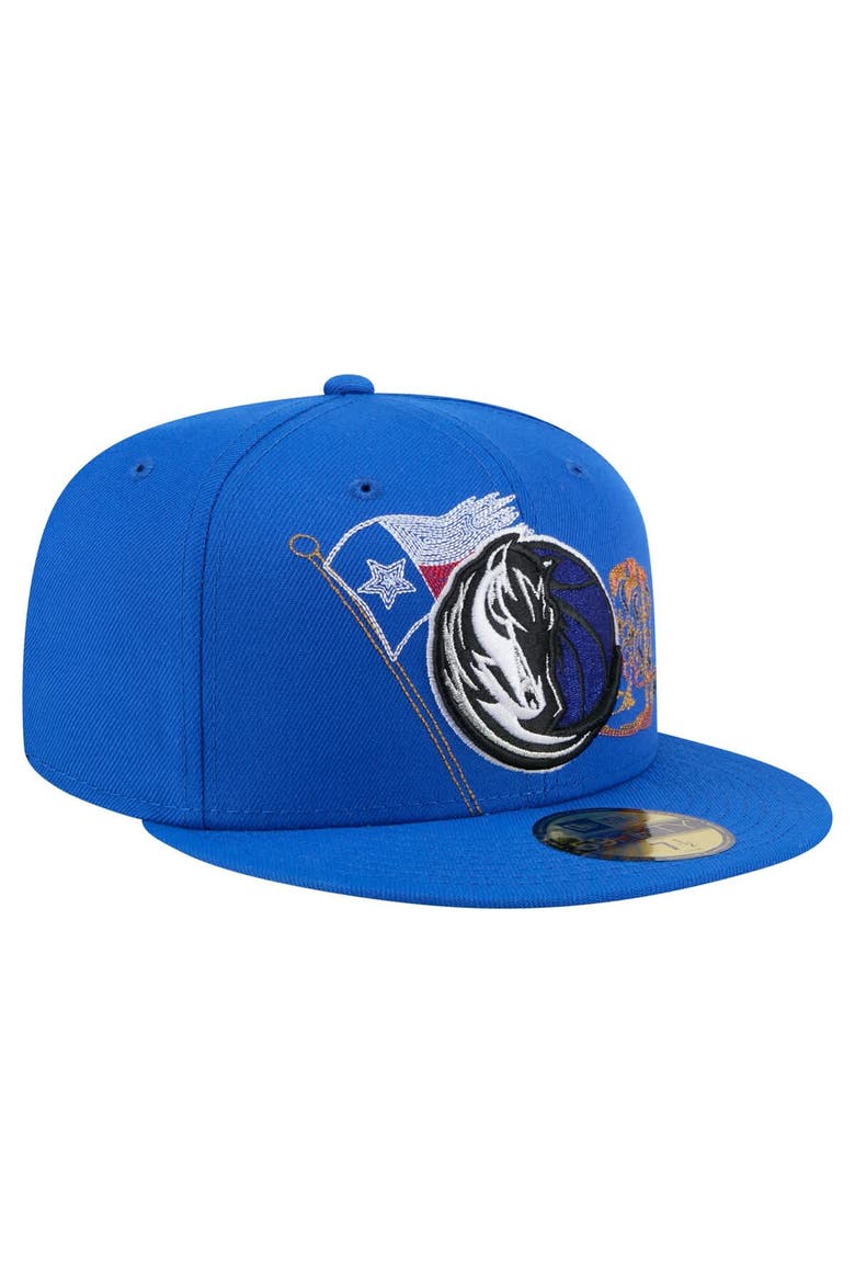 Men's New Era Blue Dallas Mavericks State Stitch 59FIFTY Fitted Hat, Alternate, color, Blue