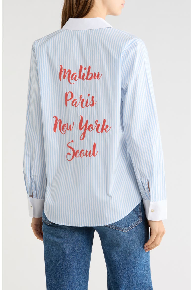 Ellery Striped Button Shirt, Alternate, color, SCARLET RED/ LIGHT BLUE MULTI