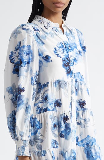 Alice+Olivia■Junia Embroidered Collar Tiered Tunic Dress■ Alice And Olivia Junia Embroidered Collar Tiered Tunic Mini