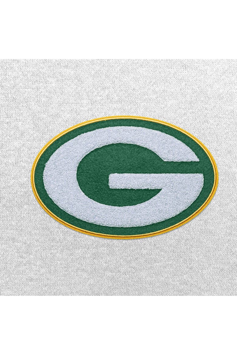 Men's Antigua White Green Bay Packers Victory Chenille Pullover Hoodie, Alternate, color, White