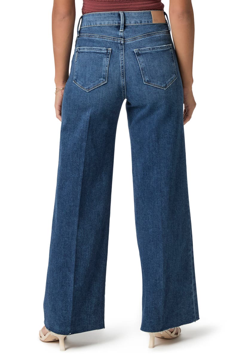 PAIGE Anessa Raw Hem High Waist Wide Leg Jeans, Alternate, color, Novelist