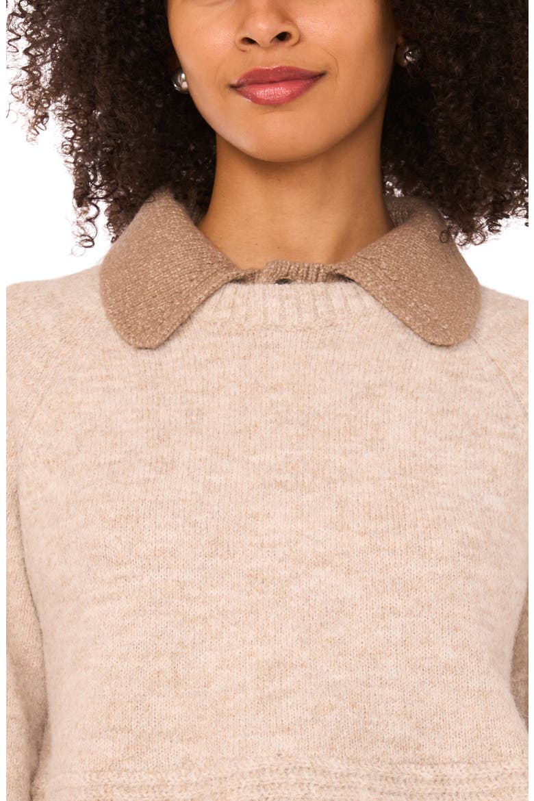 Collared Sweater, Alternate, color, OATMEAL