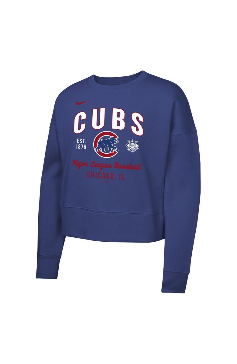 Nike Girls Youth Nike Royal Chicago Cubs Fleece Sweatshirt, Alternate, color, Royal