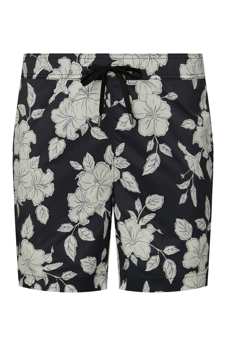 Onia Charles 7" Swim Trunk, Alternate, color, Black/Off White