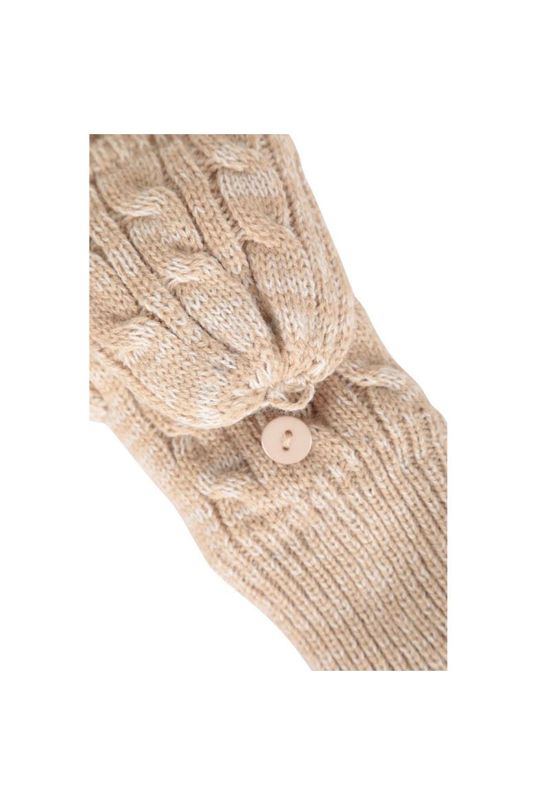 Faux Fur Lined Fingerless Gloves, Alternate, color, Beige
