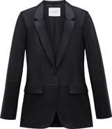 Lafayette 148 New York Lambskin Leather Blazer
