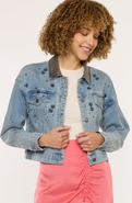 KanCan Lucca Denim Crop Jacket