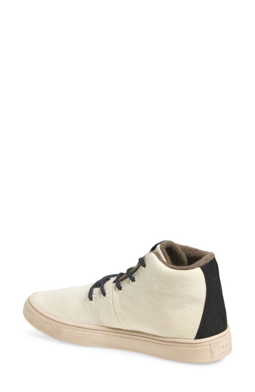 Yy Nation Alto Water Resistant Wool Blend High Top Sneaker In Off White/natural