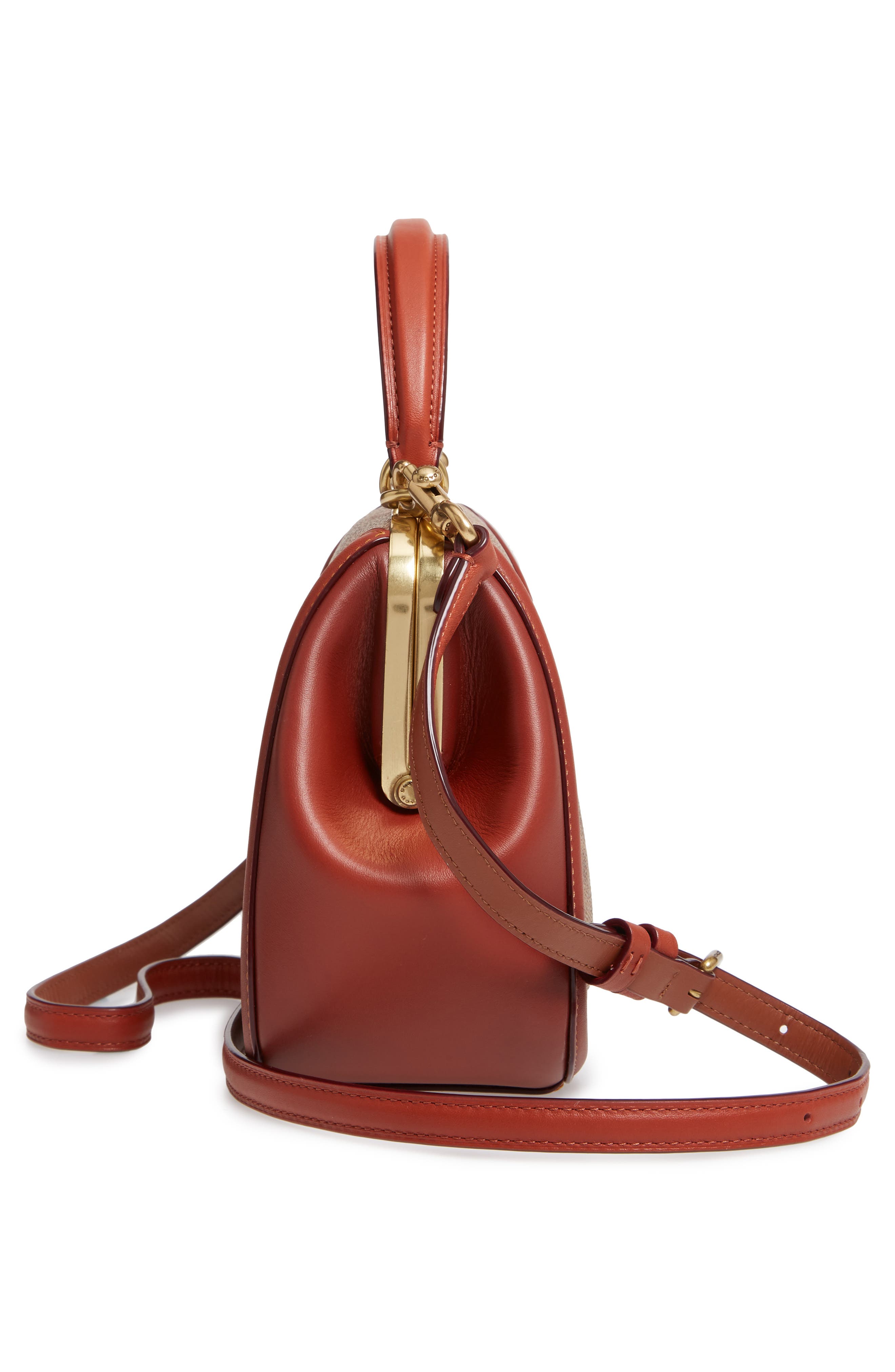 COACH Signature Frame 23 Leather & Canvas Crossbody Bag, Alternate, color, 