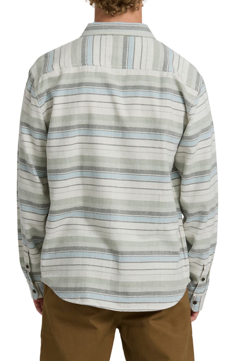 Billabong Coastline Cotton Flannel Button-Up Shirt, Alternate, color, White Multi