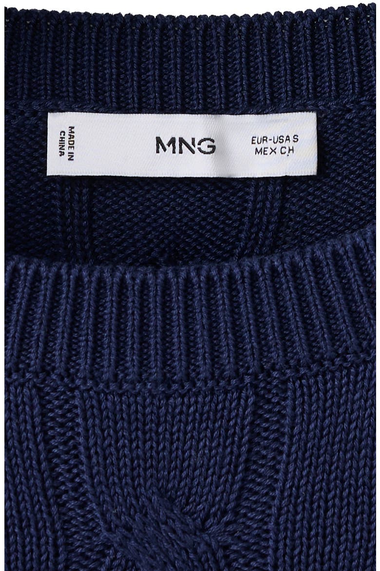 Cable Stitch Sweater, Alternate, color, DARK NAVY