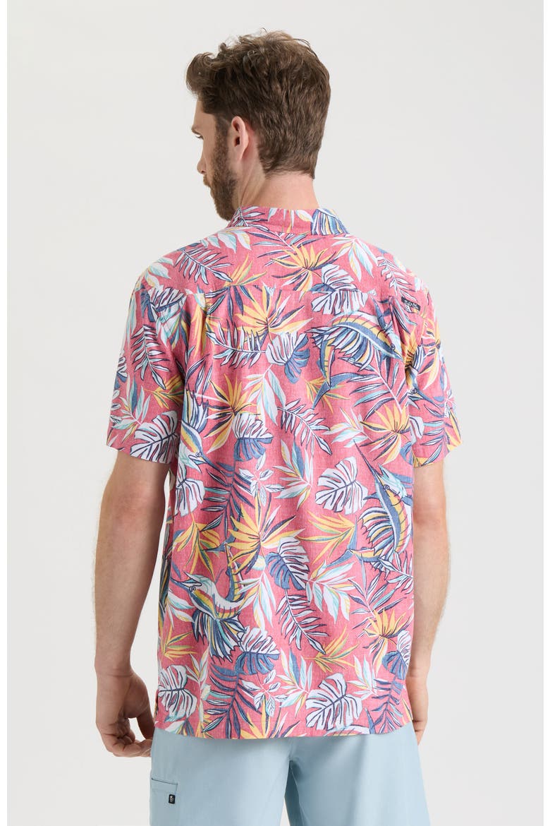 Canopy Short Sleeve Button Down, Alternate, color, Burnt Coral