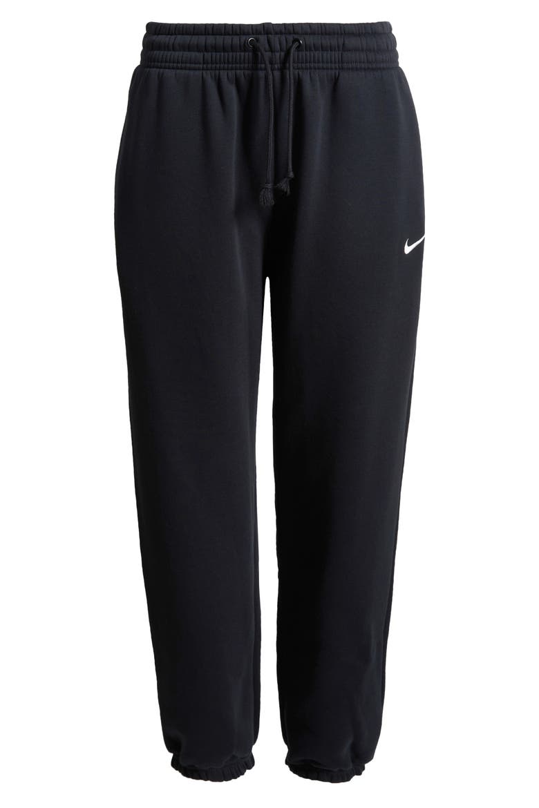 Sportswear Phoenix Fleece High-Waisted Oversized Sweatpants, Alternate, color, 010 010 BLACK/SAIL