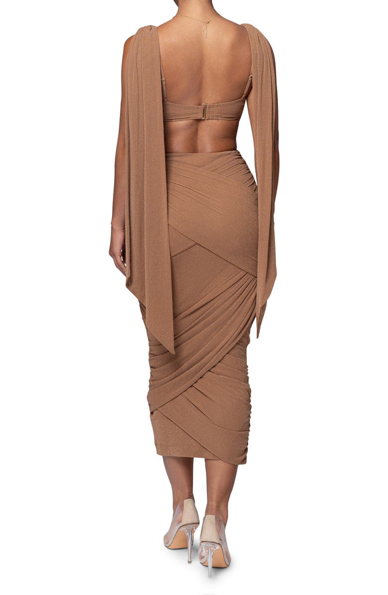 JLUXLABEL Divine Drape Sleeveless Dress, Alternate, color, 