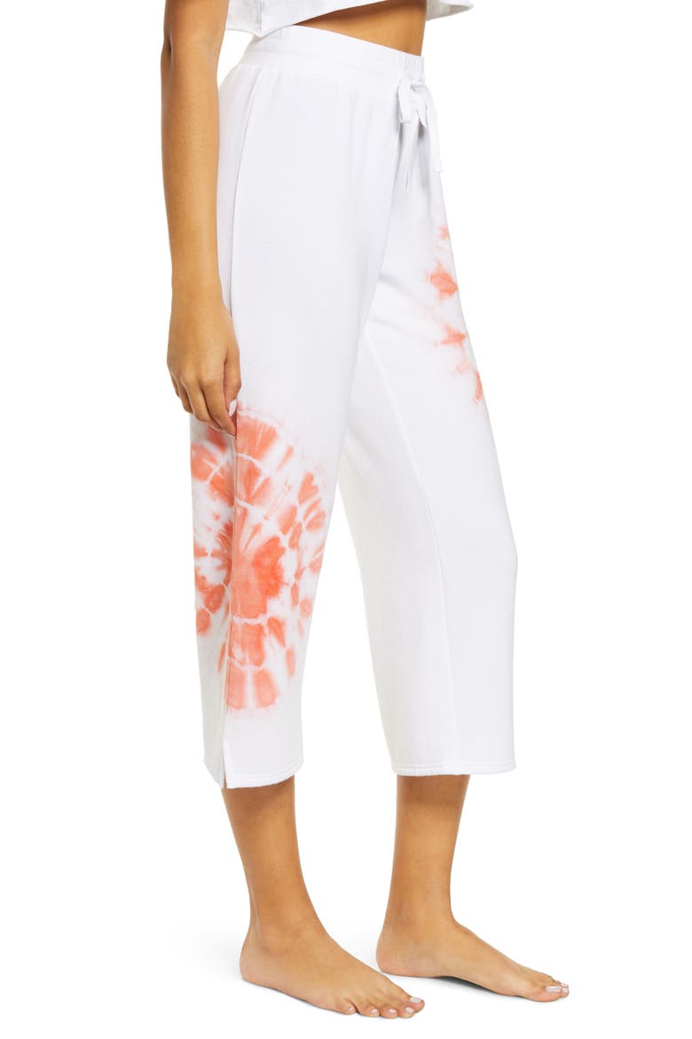 All Weekend Crop Pants, Alternate, color, WHITE PLACED TIE DYE