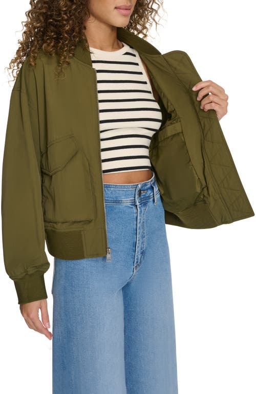 Levi's Women's Lightweight Techy Bomber Jacket In Army Green
