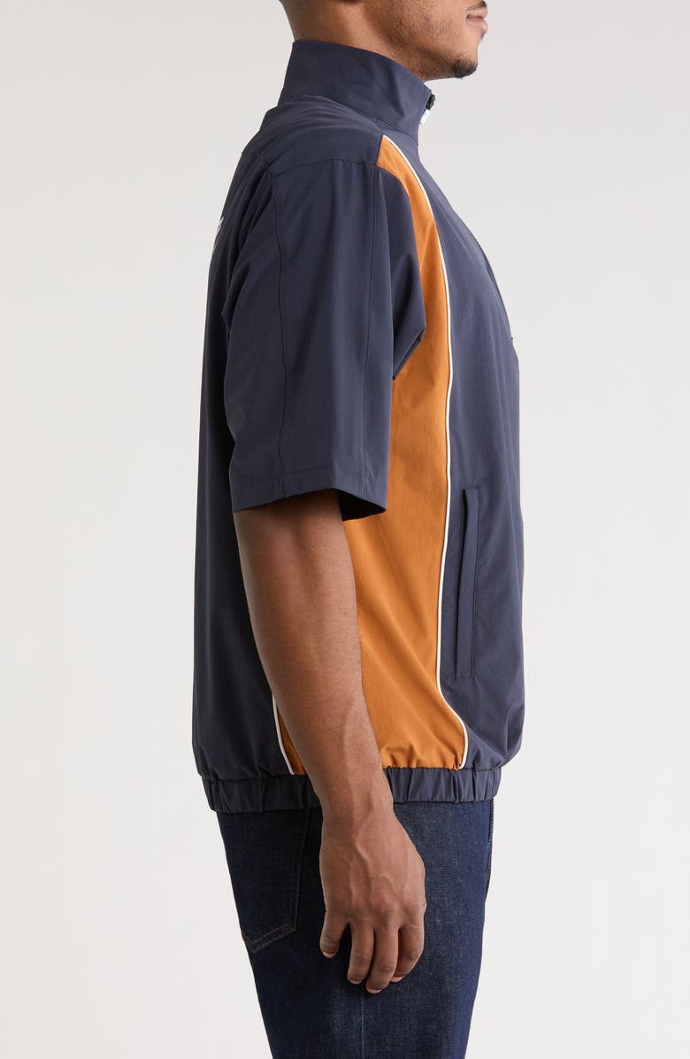 Malbon Golf Links Oakwood Windshirt, Alternate, color, Navy