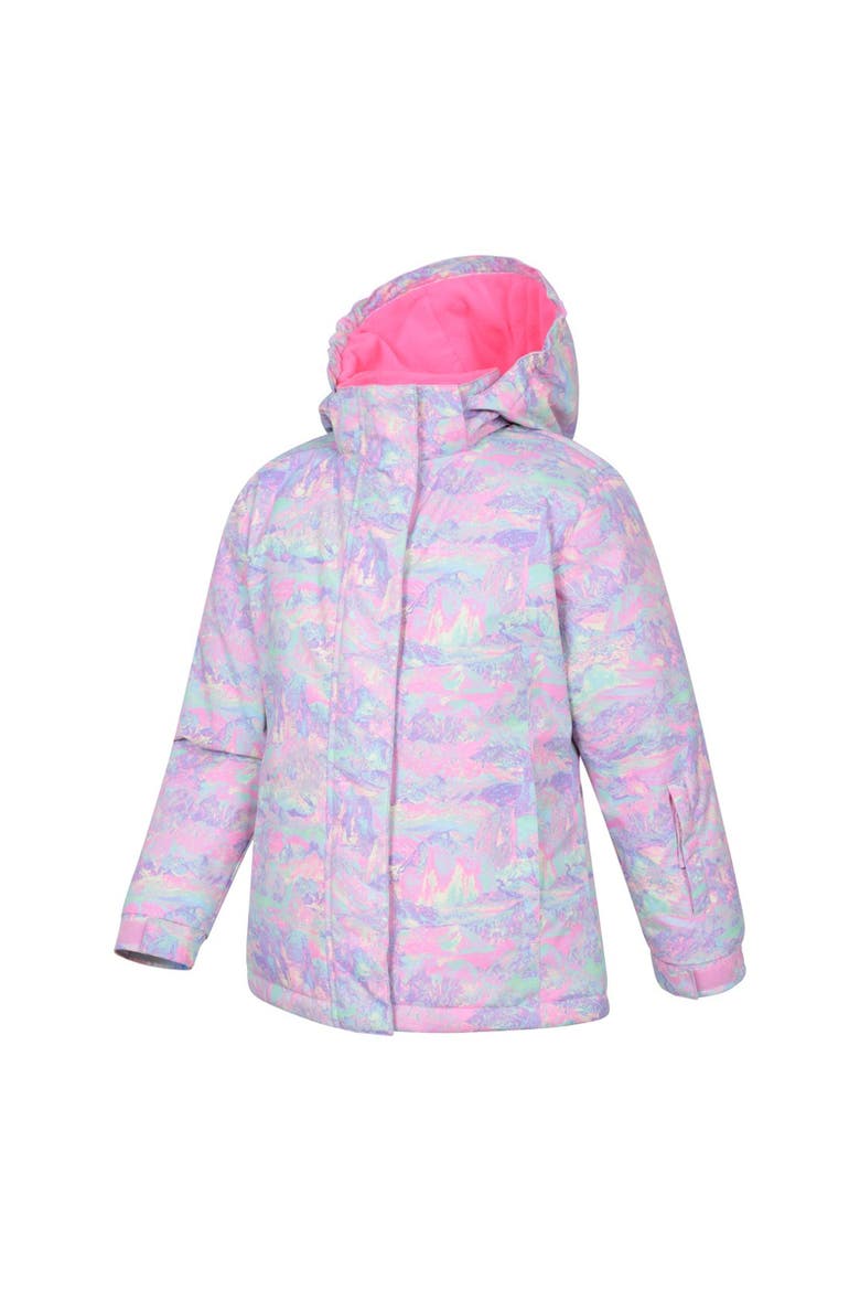 Childrens/Kids Snowdrop Watercolour Ski Jacket, Alternate, color, Pale Blue