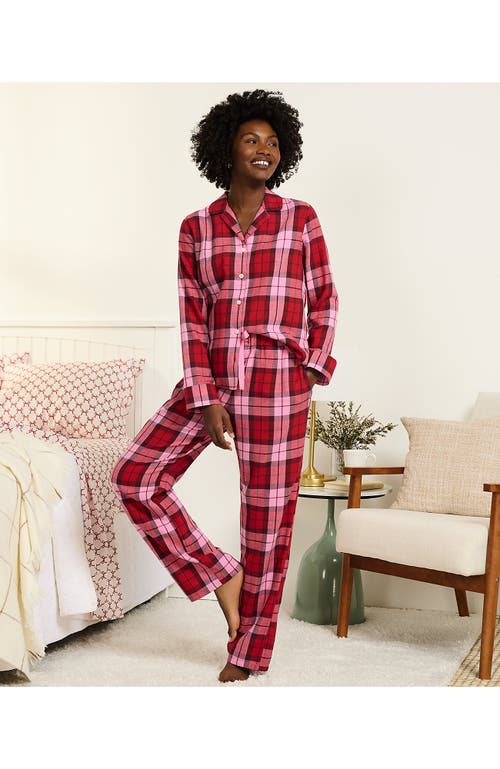 Lands' End Flannel 2 Piece Pajama Set In Multi