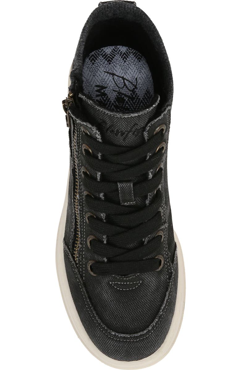 Blowfish Malibu Camden Wedge Sneaker, Alternate, color, Black Distressed Canvas