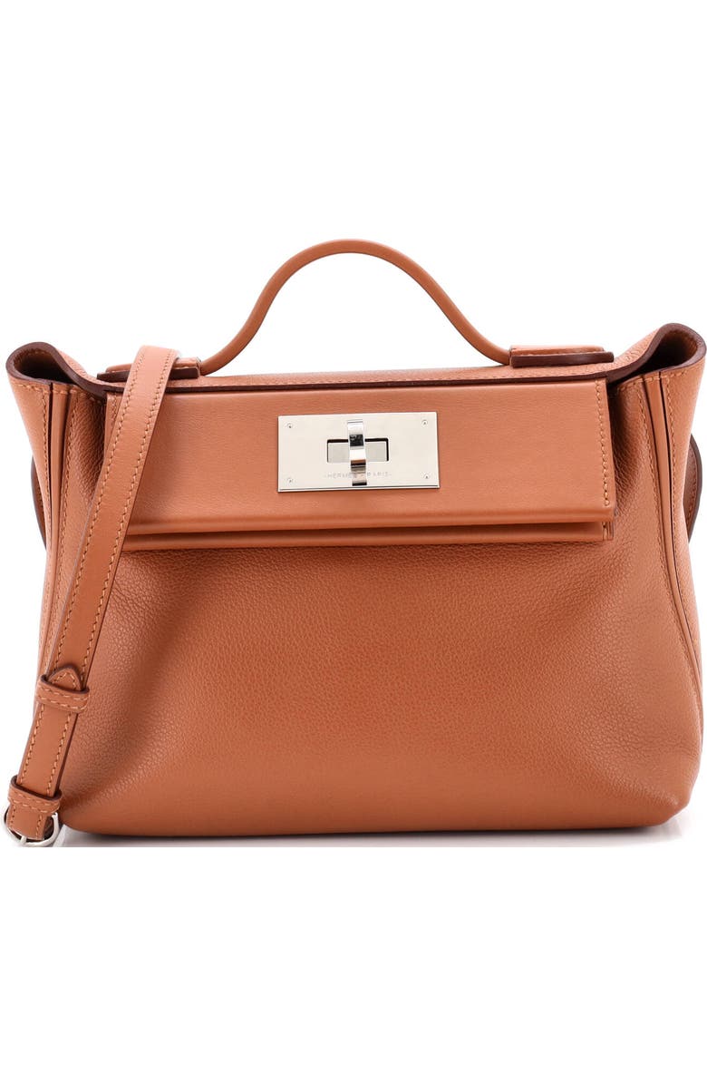 Pre-Owned Hermes 24/24 Bag Evercolor with Swift 21, Main, color, Gold