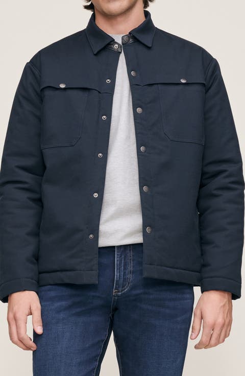 Derrick Stretch Cotton & Viscose Snap-Up Overshirt