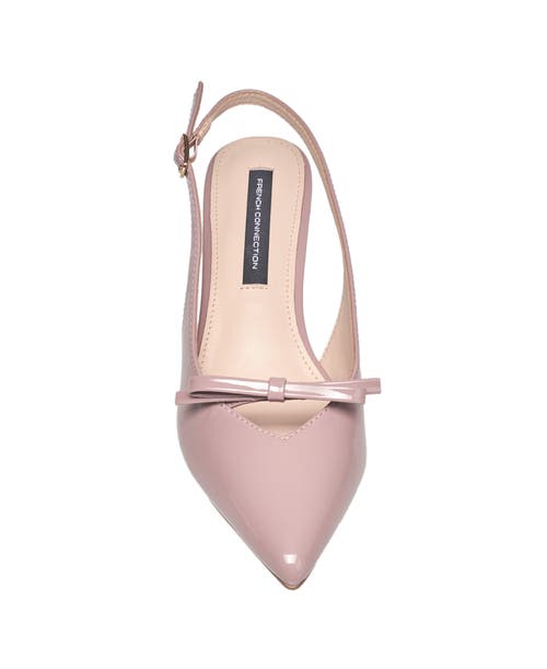 French Connection Quinny Slingback Kitten Heel In Mauve