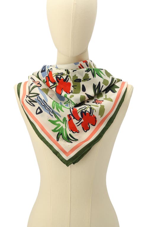 Kate Spade New York Coastal Scene Silk Square Scarf