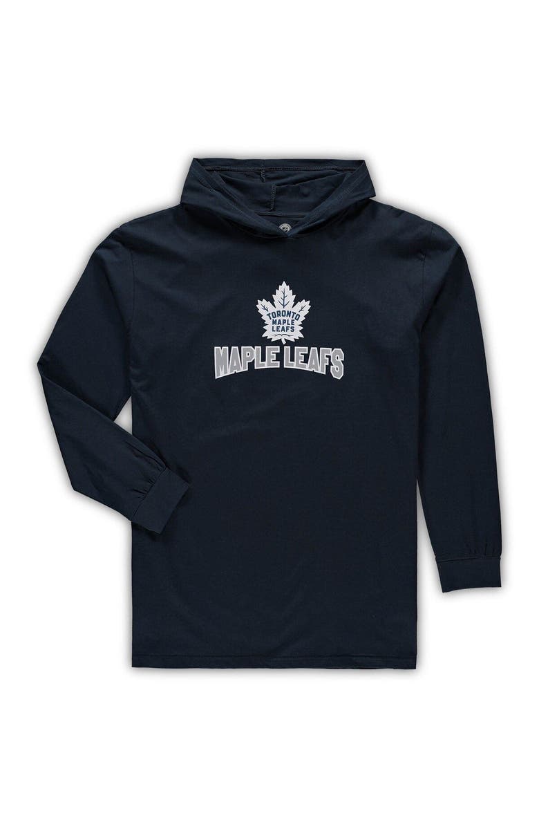 CONCEPTS SPORT Men's Concepts Sport Navy Toronto Maple Leafs Big & Tall Pullover Hoodie & Joggers Sleep Set, Alternate, color, 
