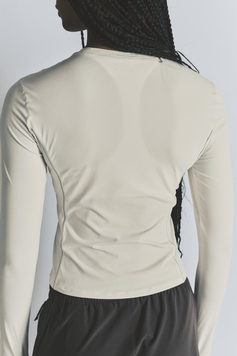 Slim-fit Reflective Sports Top With Drymove, Alternate, color, Ivory