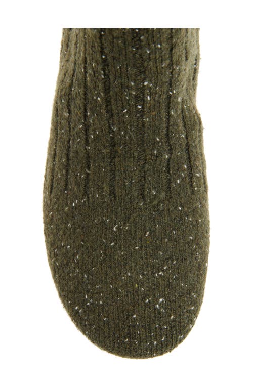 Jeffrey Campbell Linings Thigh-high Sock Boot In Olive