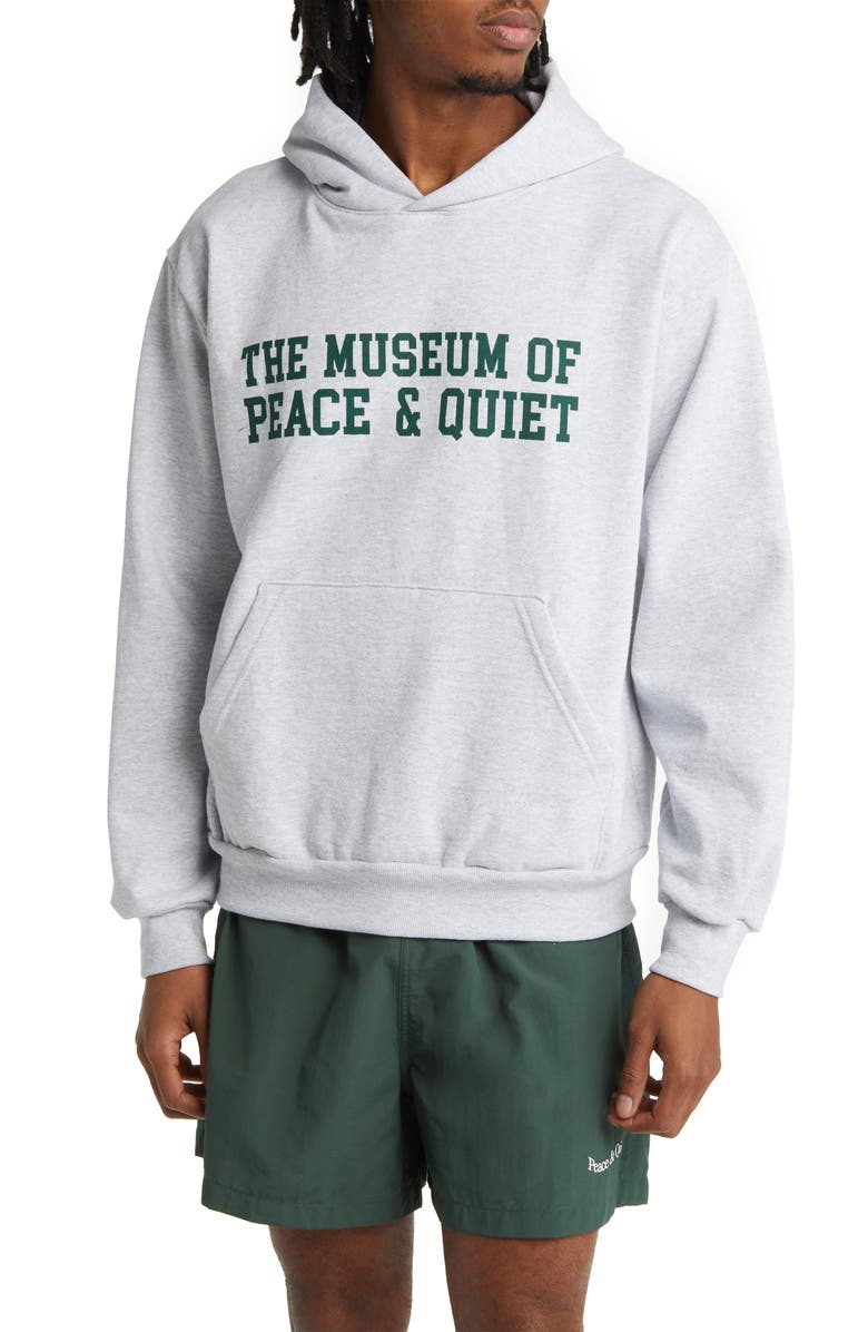 Museum of Peace & Quiet Campus Logo Graphic Hoodie, Main, color, 