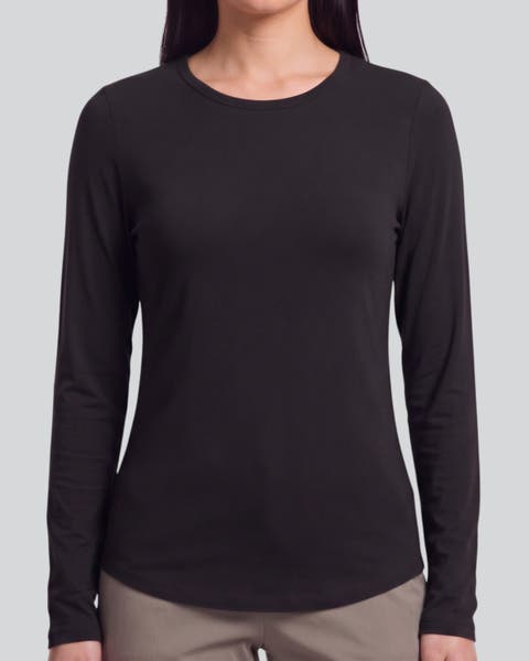 Lyocell Stretch Crew Neck Top