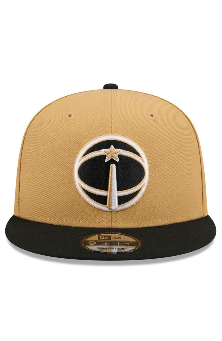 New Era Men's New Era Gold/Black Washington Wizards 2025/26 City Edition 9FIFTY Snapback Hat, Alternate, color, Gold