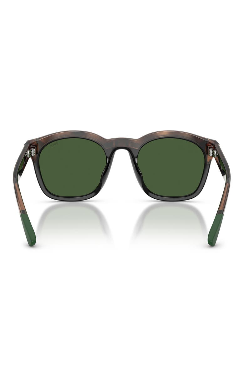 51mm Square Sunglasses, Alternate, color, SHINY HAVANA/ BLACK / GREEN
